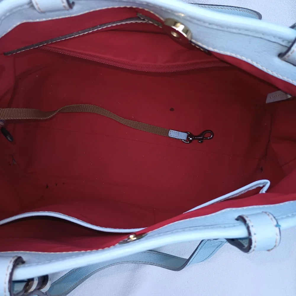 Dooney and Bourke Safiano double strap tassel tote - Picture 7 of 12